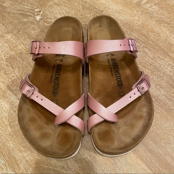 Birkenstock Shoes - Birkenstock Mayari Icy Metallic Rose